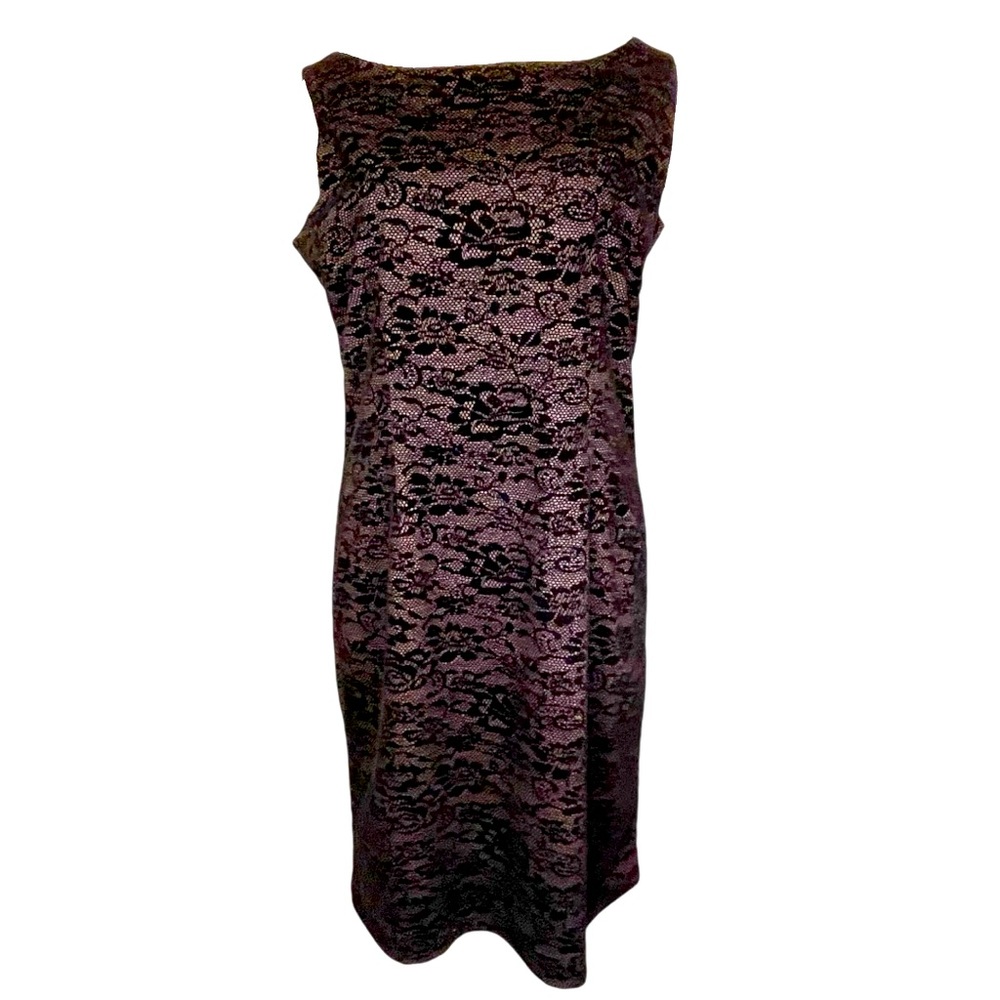 Sleeveless Black Lace Pattern Dress